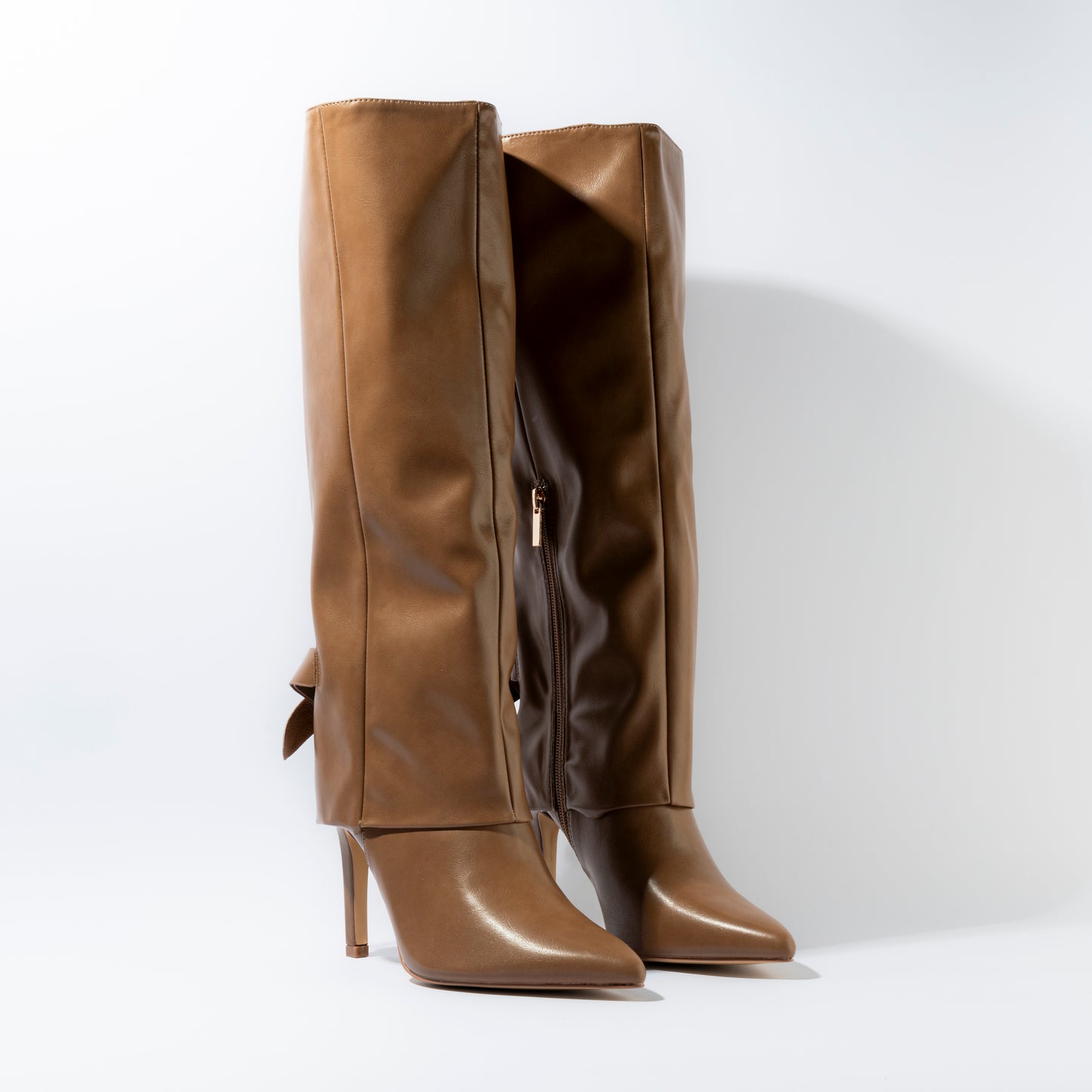 Bota Alta Mujer Tacón Café Ivonne