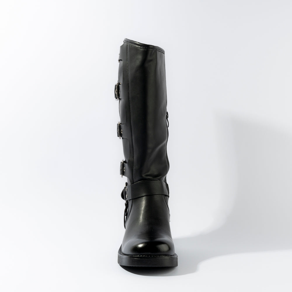 bota alta negra mujer