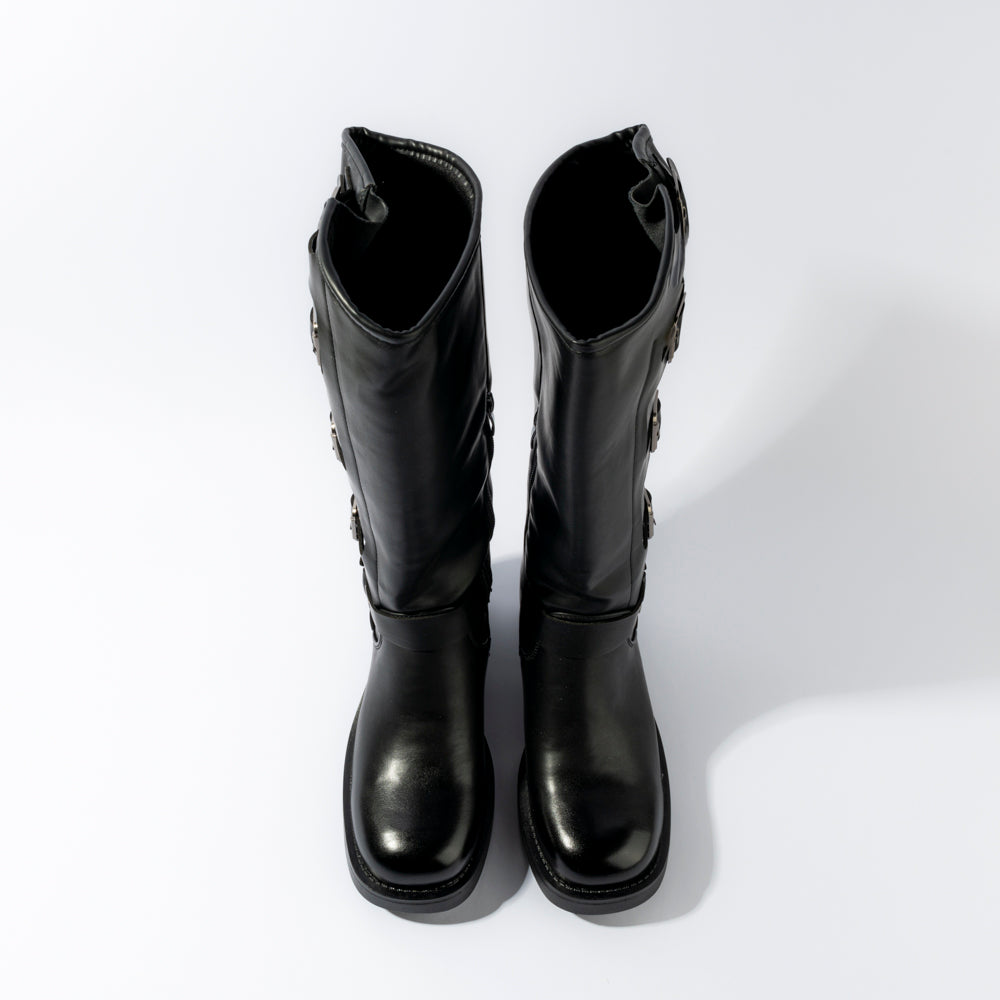 bota alta negra mujer